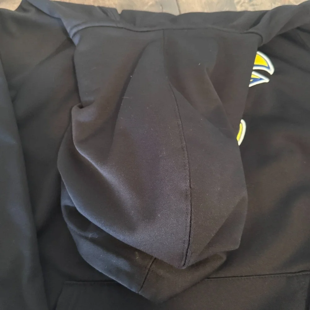Kansas Jayhawks Hoodie Mens Black Embroidered Pullover Size M‎ Colosseum
